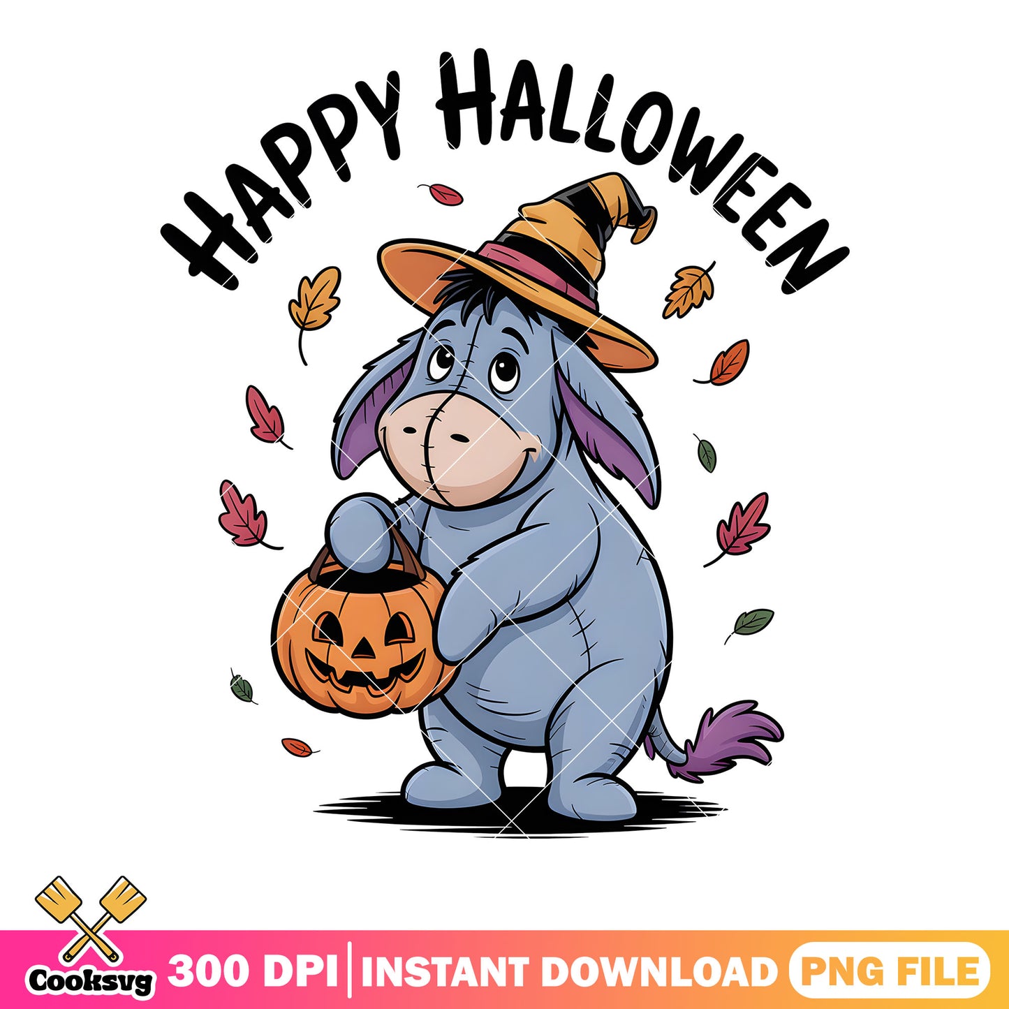 Merch eeyore halloween png, winnie the pooh eeyore png, trick or treat png