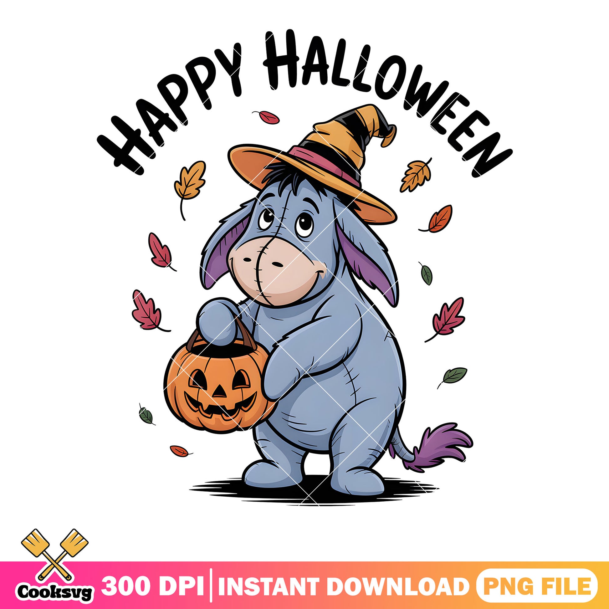 Merch eeyore halloween png, winnie the pooh eeyore png, trick or treat png