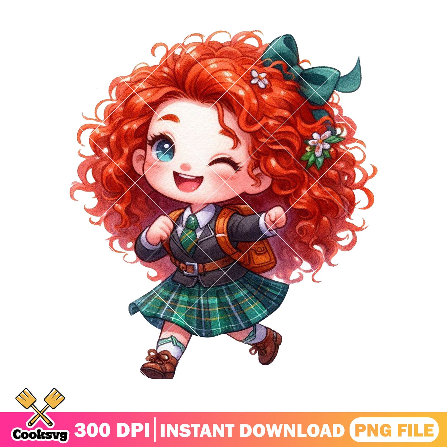 Merida pricess design png, back to school png,​​ disney cartoon png