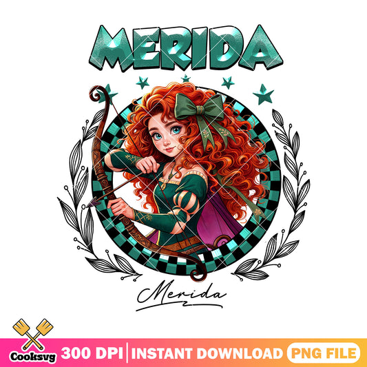 Merida signature png, brave disney​ png, disney princess png