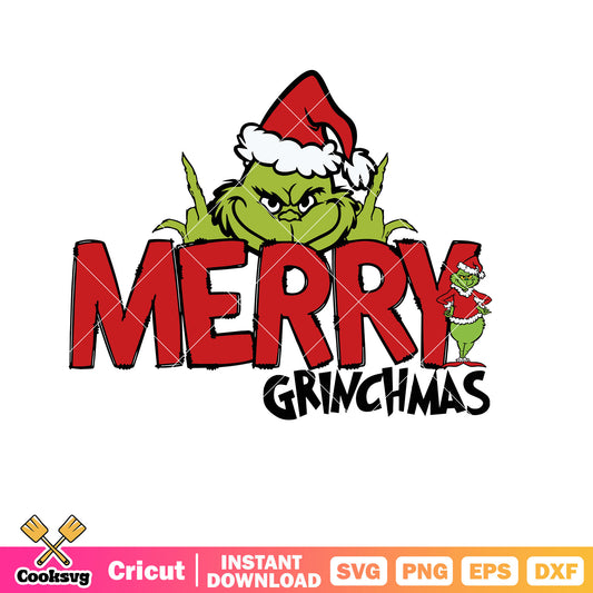 Merry Grinchmas Santa Claus svg, grinch santa costume svg, the grinch svg