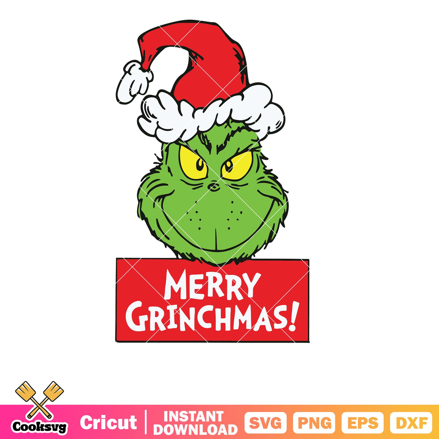 Merry Grinchmas Santa Hat svg, christmas santa hat svg