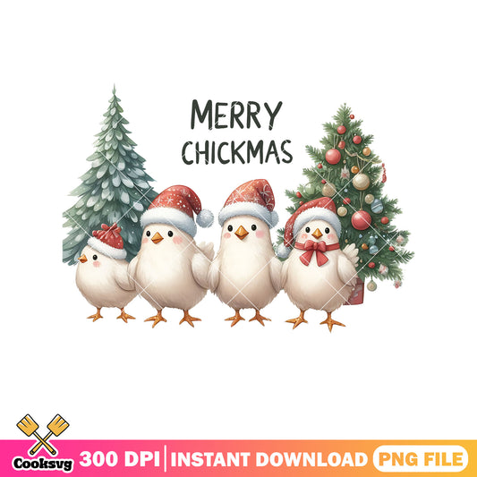 Merry chickmas tree png