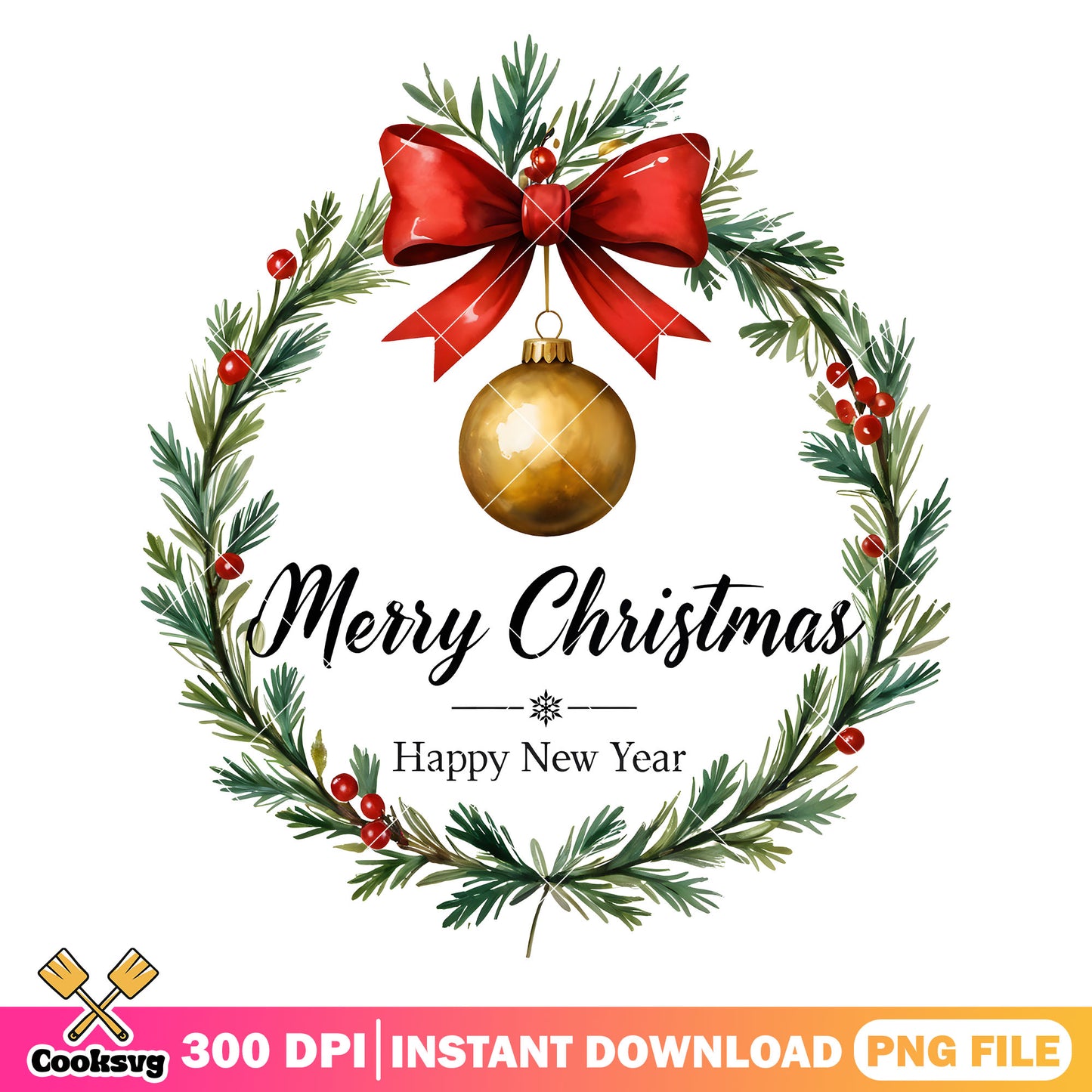 Merry christmas tree circle new year png, happy new year png