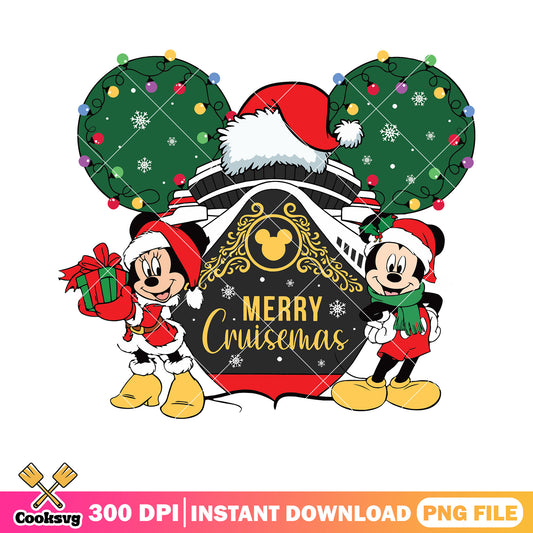 Merry cruisemas png, merry christmas png, mickey and friends png