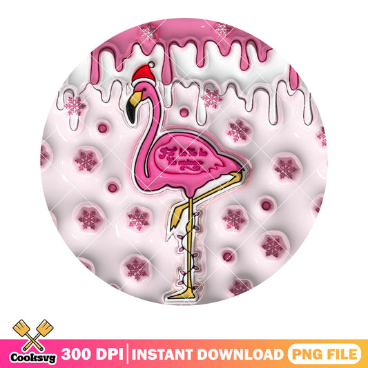 Merry flamas season png, merry christmas png, flamingo png