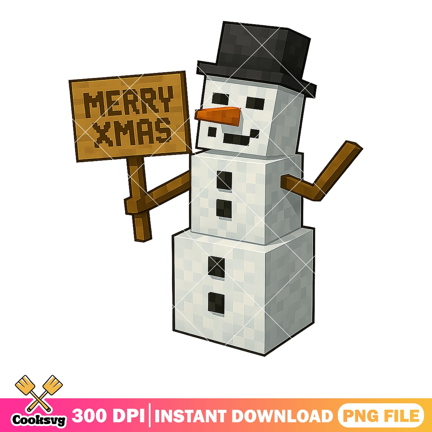 Merry xmas png, minecraft snowman​ png, merry christmas png
