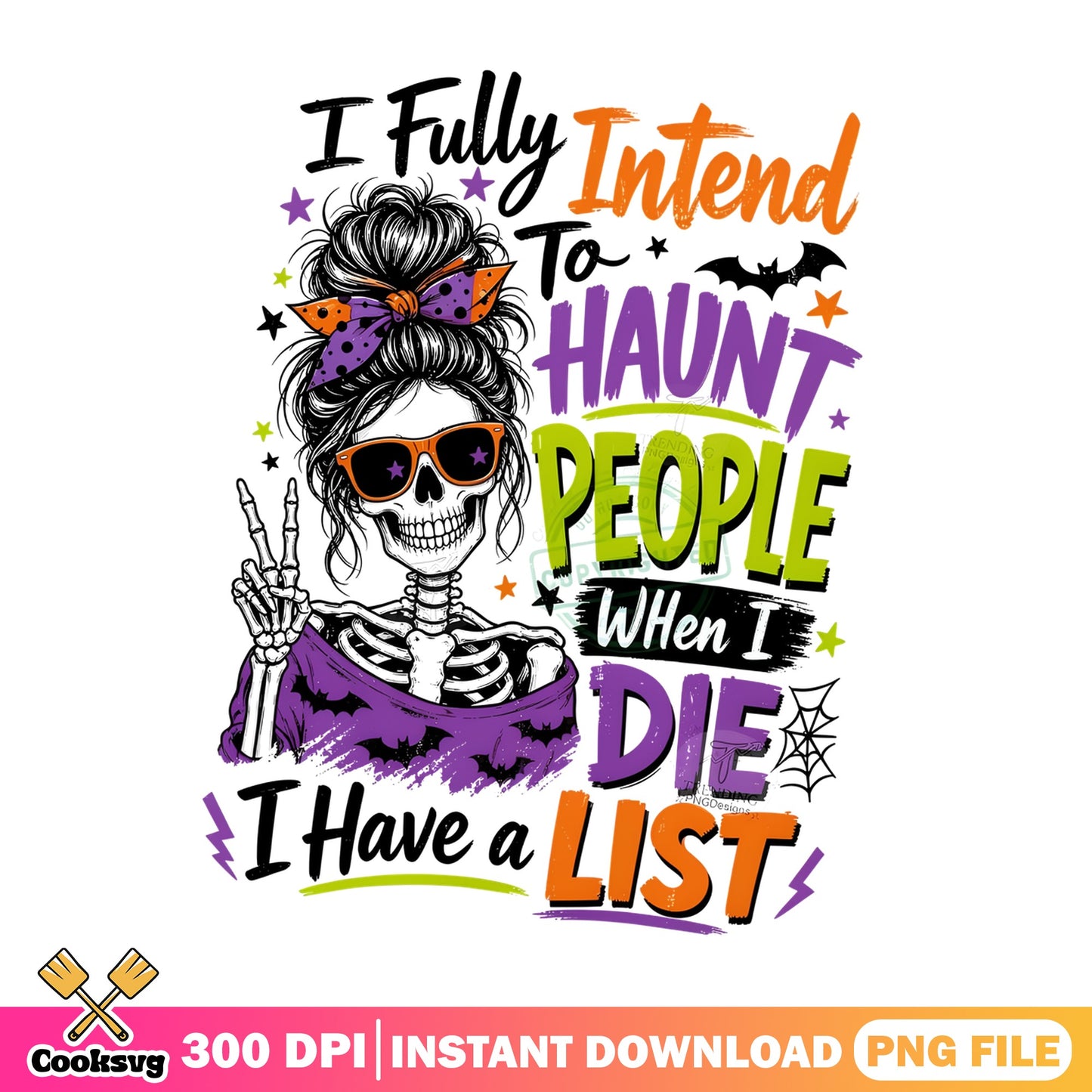 Messy Bun Skeleton Halloween PNG, Funny Halloween PNG, Skull PNG