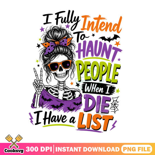 Messy Bun Skeleton Halloween PNG, Funny Halloween PNG, Skull PNG