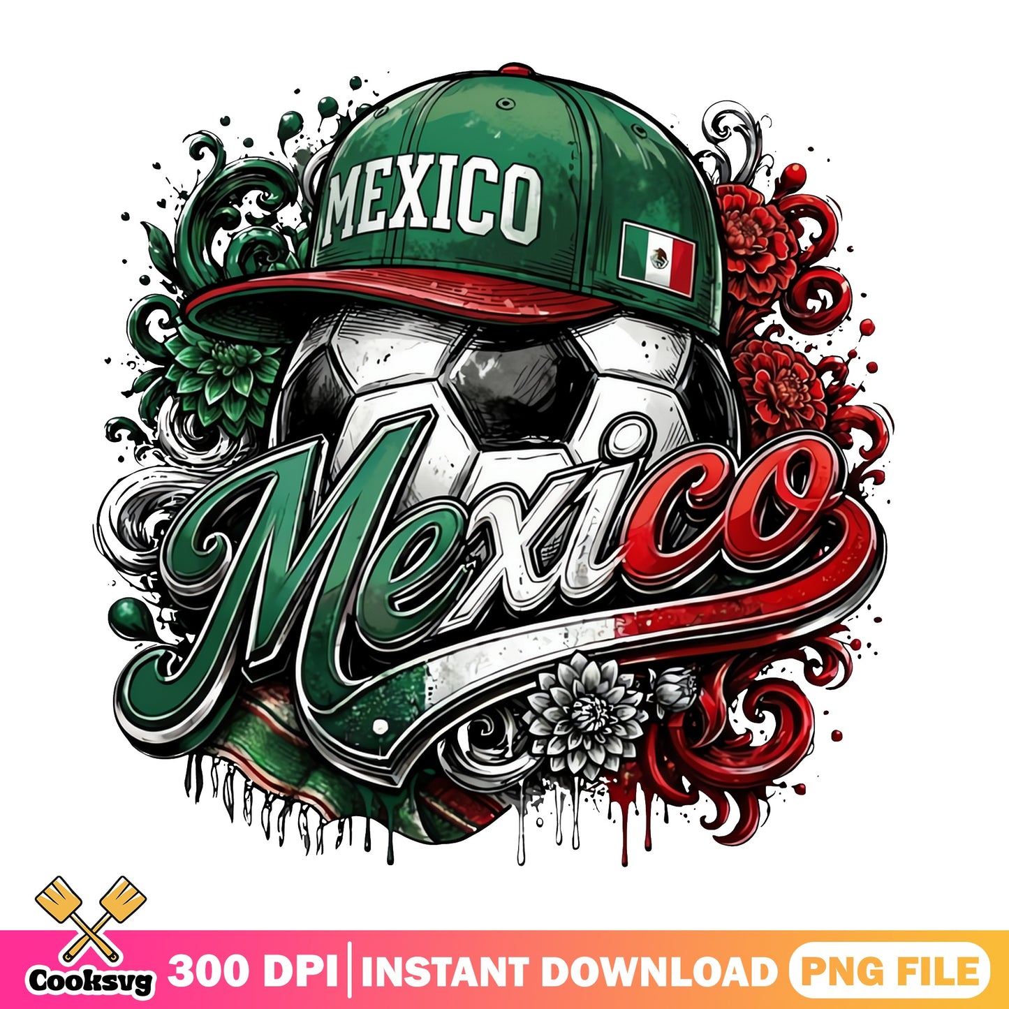 Mexico Soccer PNG, Mexico Football Fan Shirt, Mexican Flag PNG