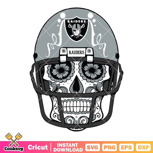 Mexico skull nfl teams svg, nfl helmets svg, los angeles raiders svg