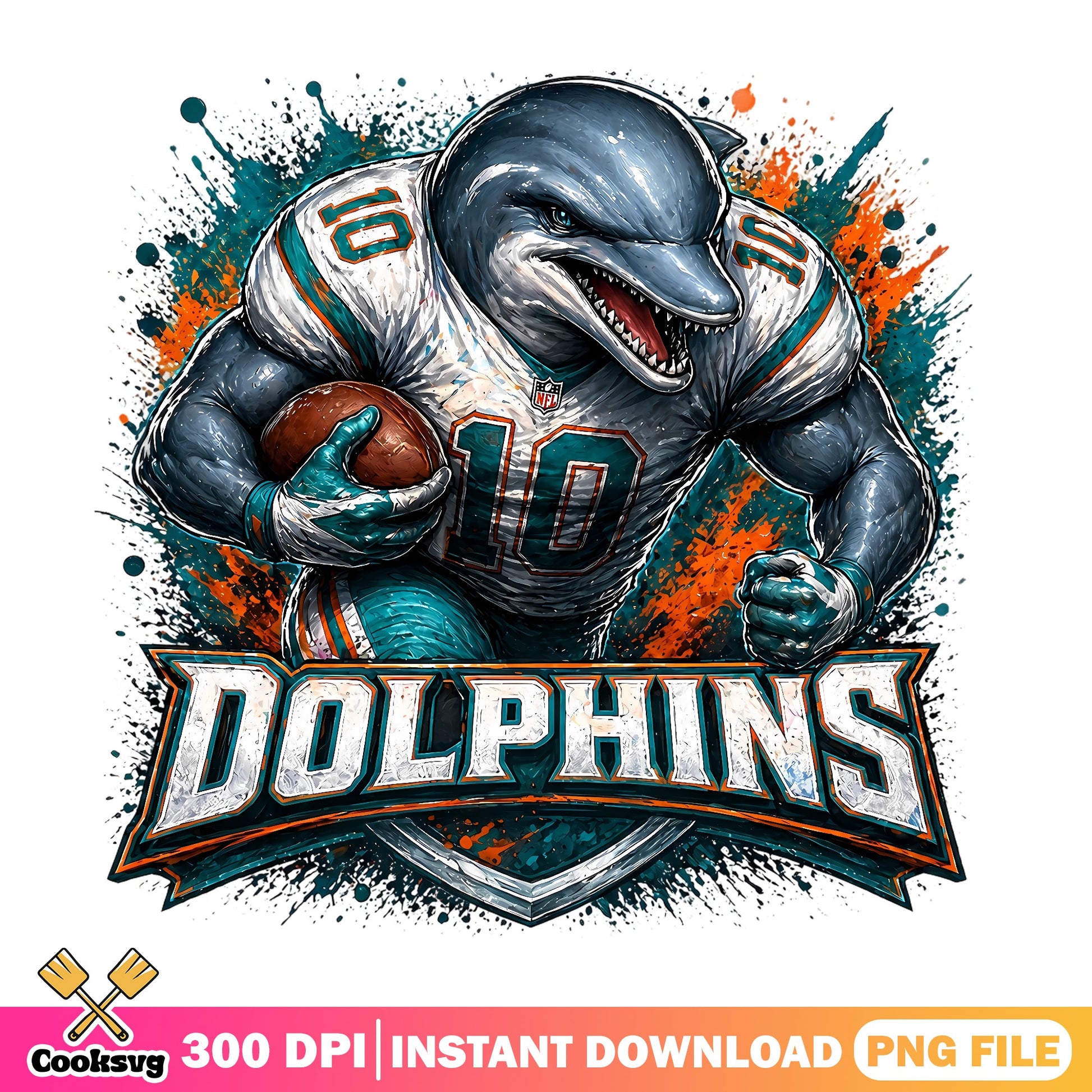 Miami Dolphins Football Mascot PNG, NFL Team PNG, Football PNG