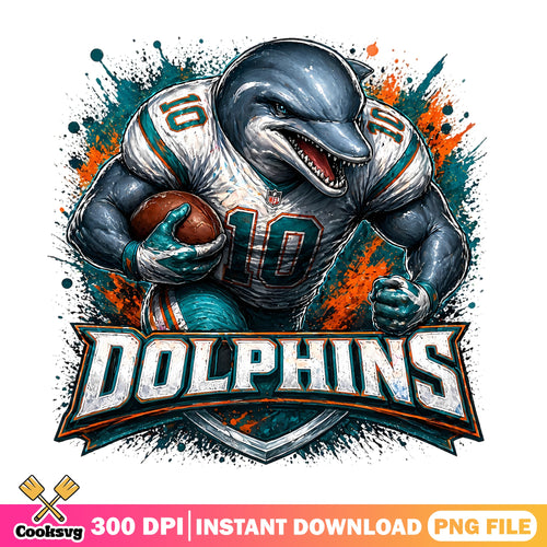 Miami Dolphins Football Mascot PNG, NFL Team PNG, Football PNG
