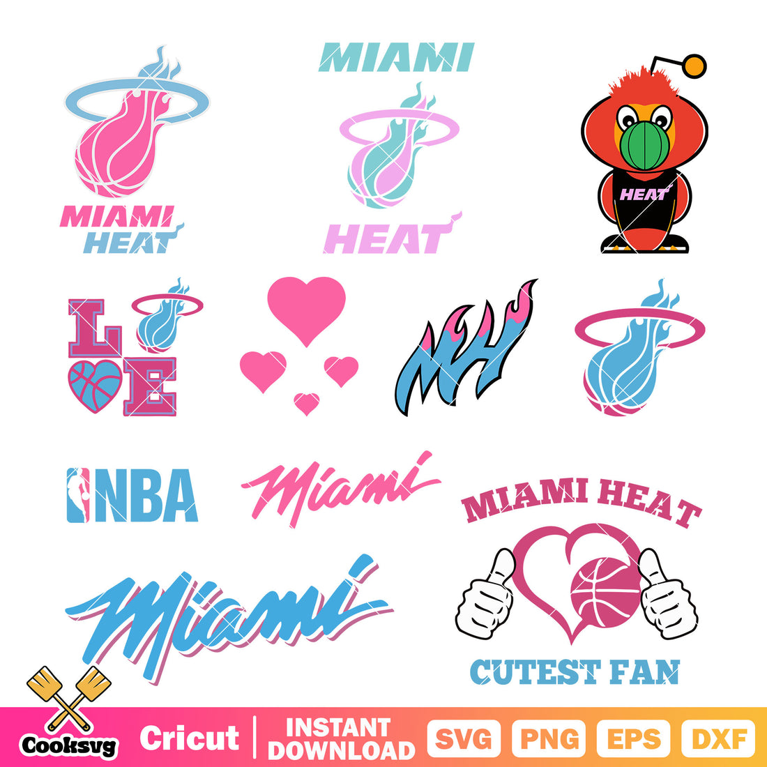Miami heat logo design bundle svg, Miami heat svg, nba teams svg – Cooksvg