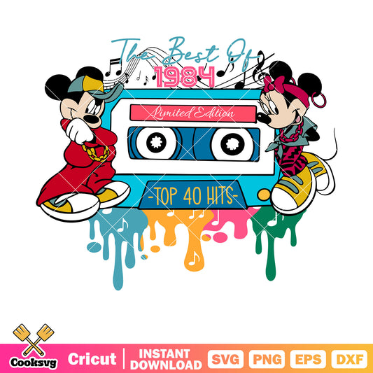 Micckey mouse the best of 1984 svg, mickey disney music svg