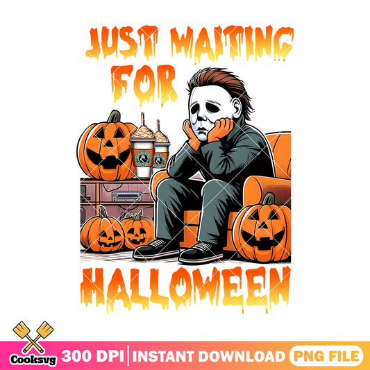 Michael Myers just waiting png, horror movie png,pumpkin head​ png