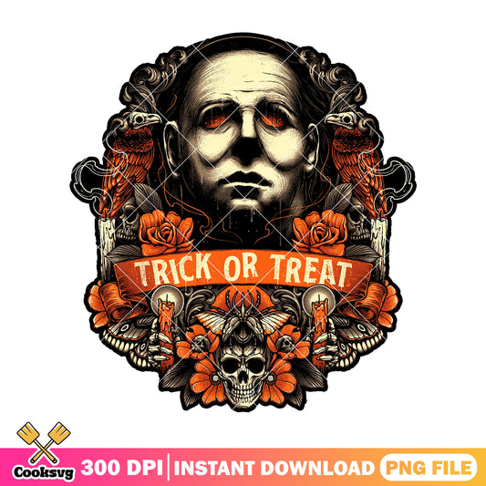 Michael Myers treat image png, halloween decor png, horror movie png