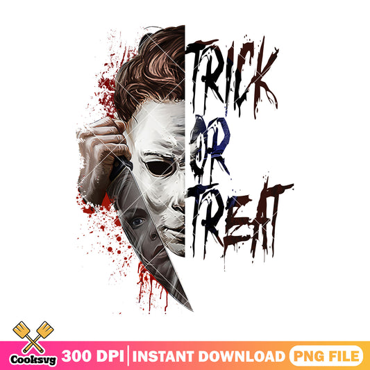 Michael Myers trick or treat png, charater horror png, halloween movie png