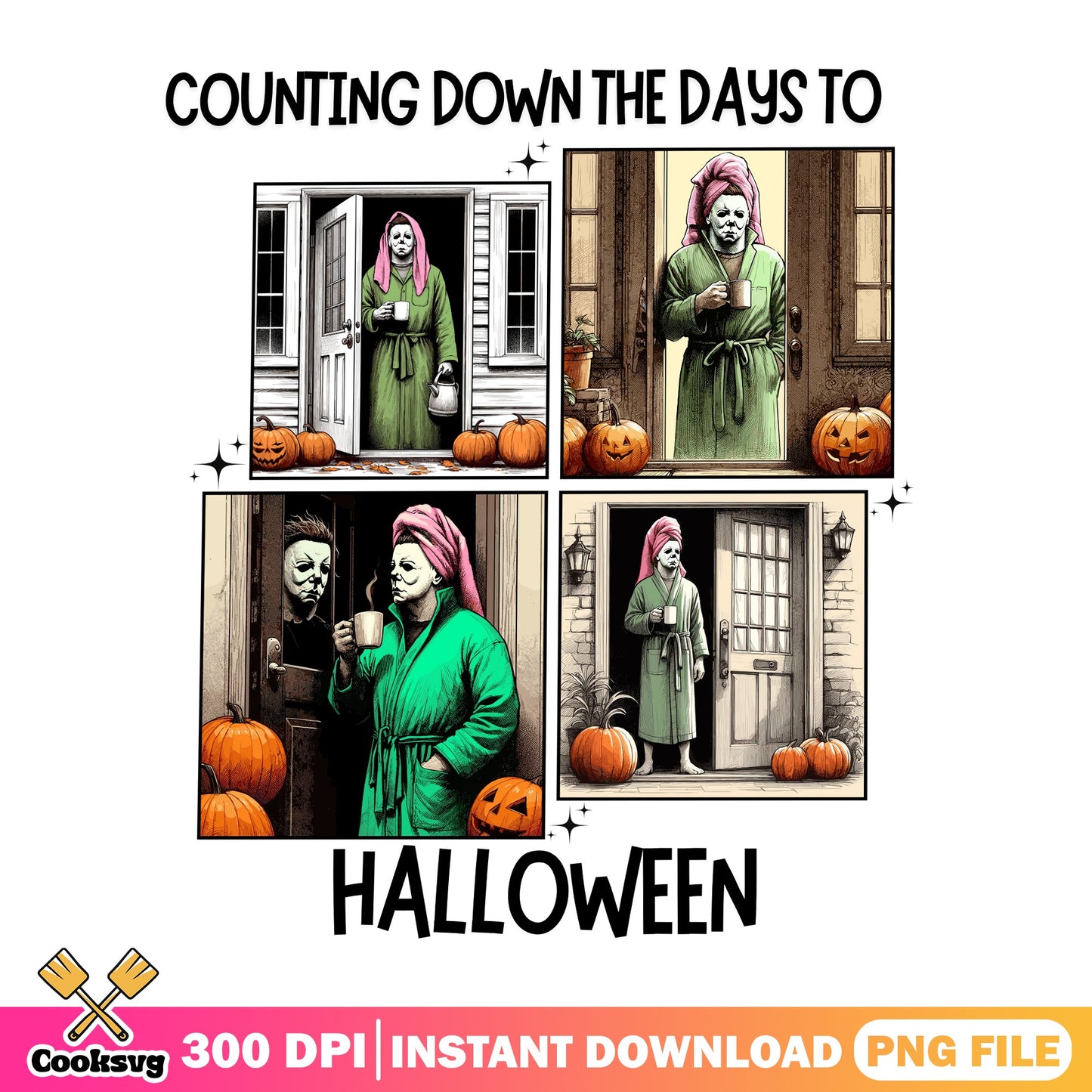 Michael Myers Counting Down The Days Halloween, Horror PNG, Halloween PNG