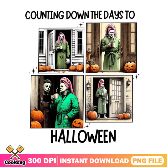 Michael Myers Counting Down The Days Halloween, Horror PNG, Halloween PNG