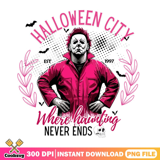 Michael Myers Halloween City PNG, Horror Movie PNG, Halloween PNG