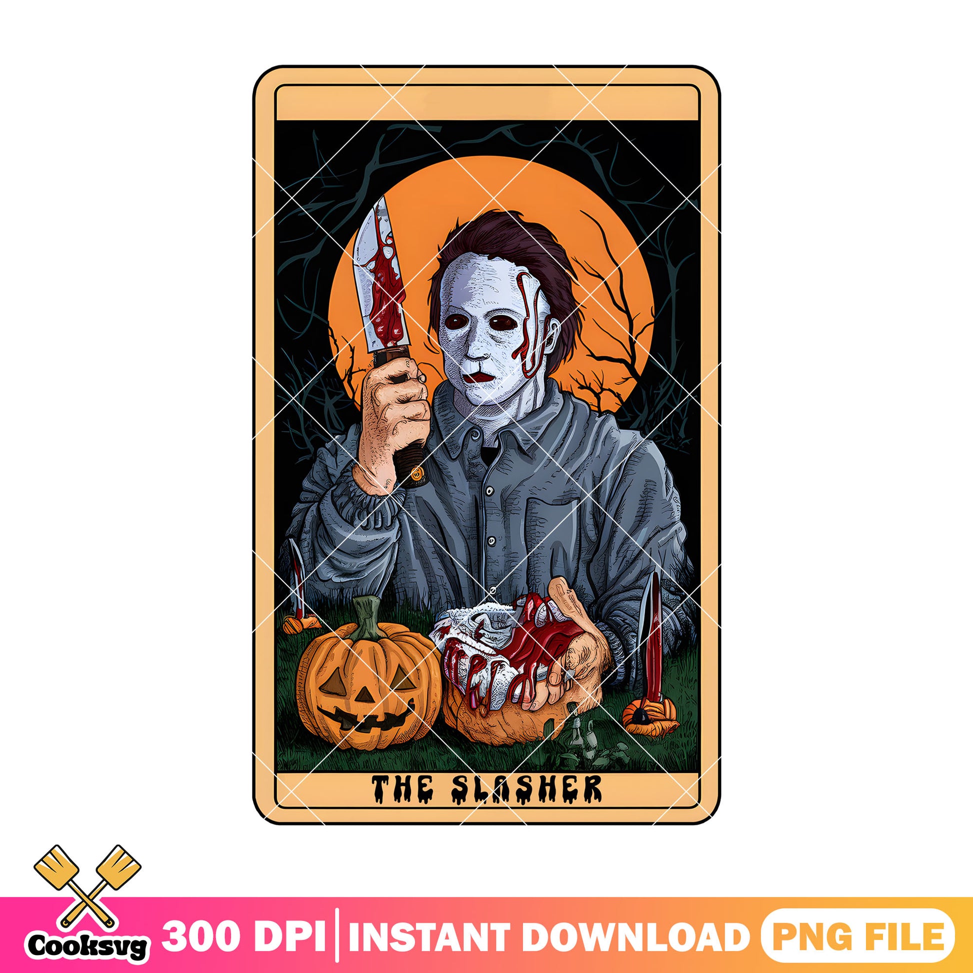 Michael myers pumpkin bloody png, horror movie png, halloween png
