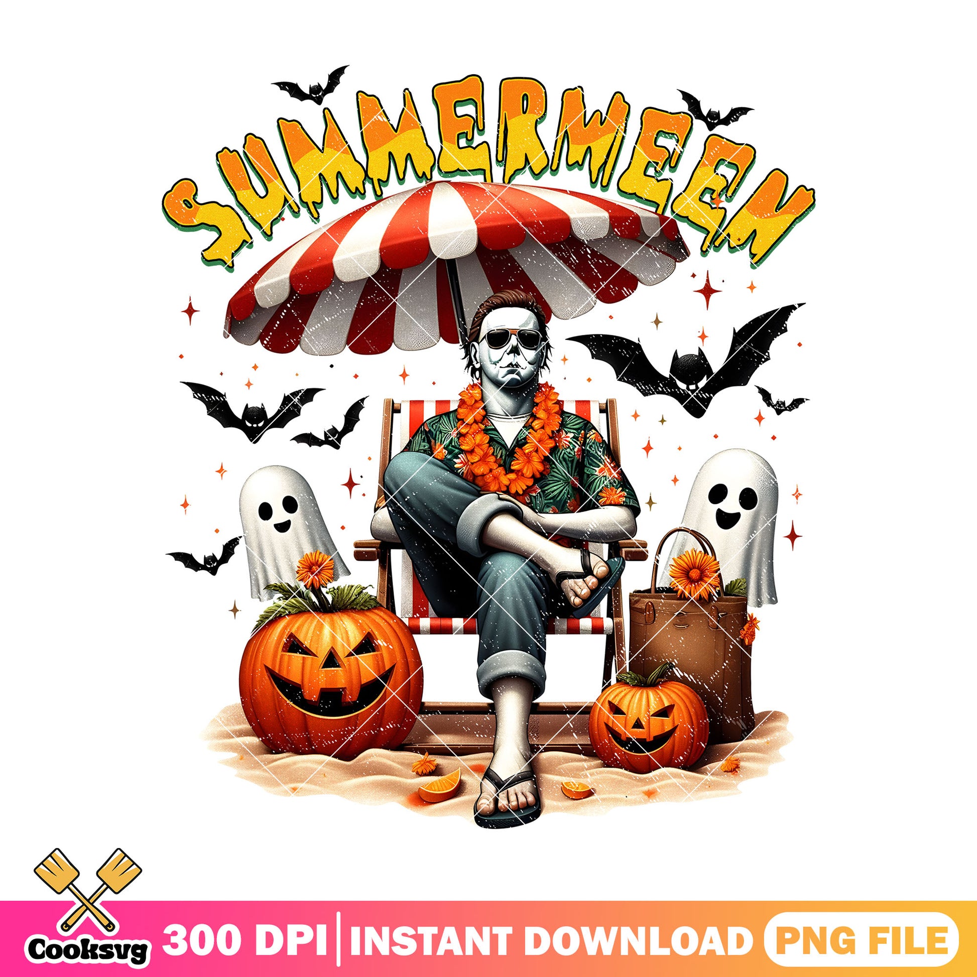 Michael myers summerween design png, halloween characters png
