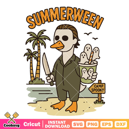 Michael myers summer ween svg, summer ween svg, horror halloween svg