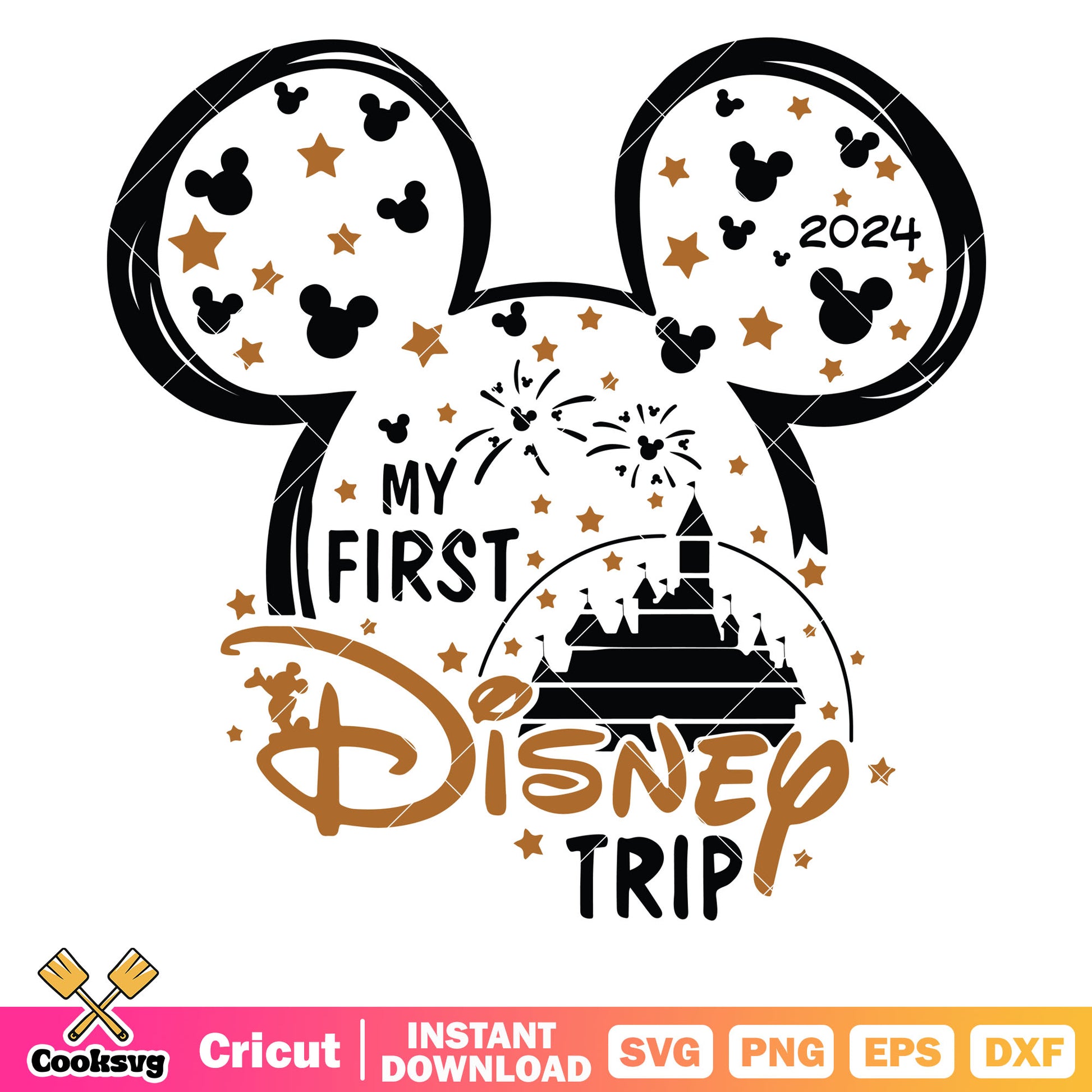 Mickey 2024 my first disney trip svg file, first disney trip svg