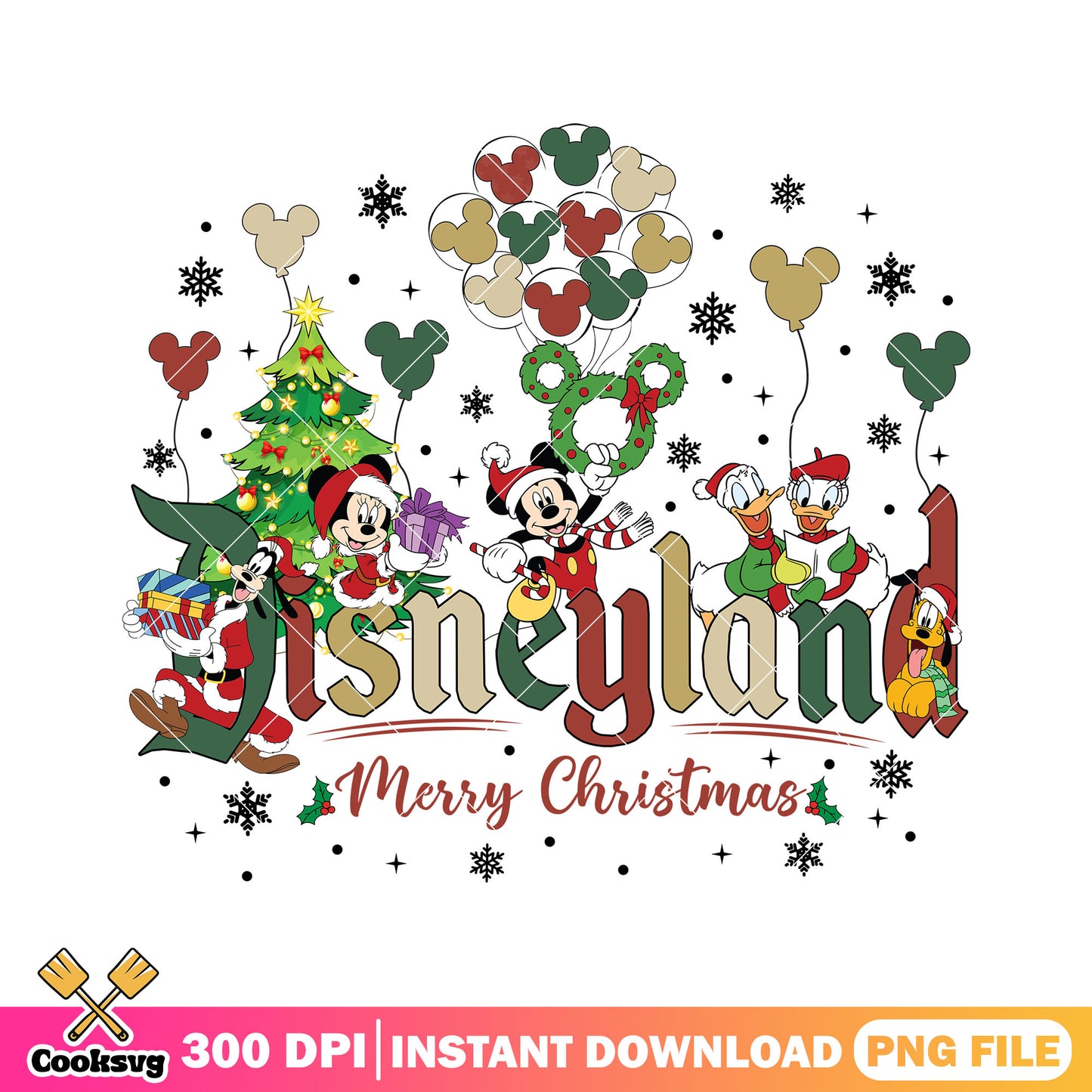 Mickey disneyland merry christmas png