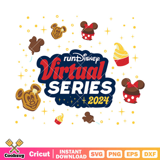 Mickey Run disney virtual series svg