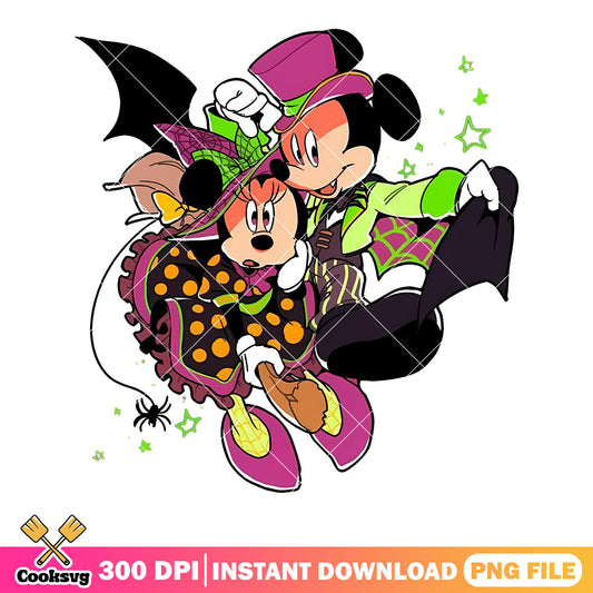 Mickey Vampire png, scary spider png, disney character png