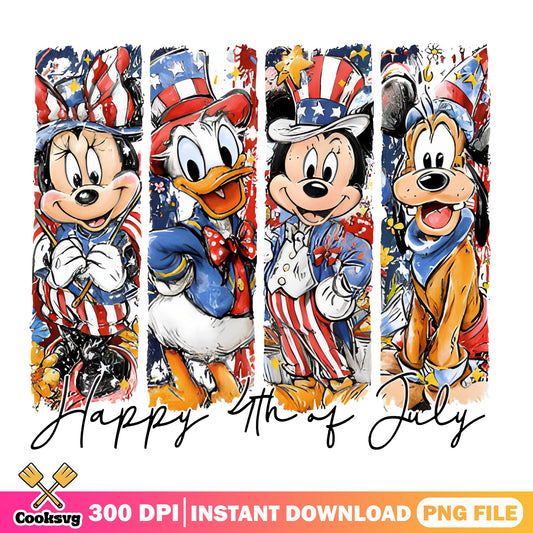 Mickey And Friends 4th Of July PNG, Disney PNG, Fourth Of July PNG