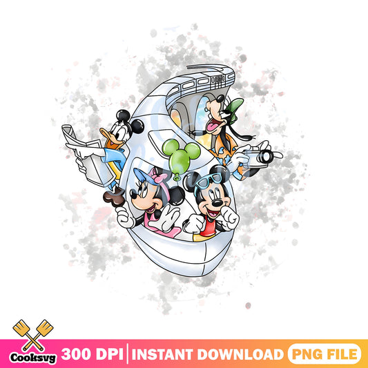 Mickey And Friends Disney Monorail PNG, Disney Trip PNG, Disney vacation PNG