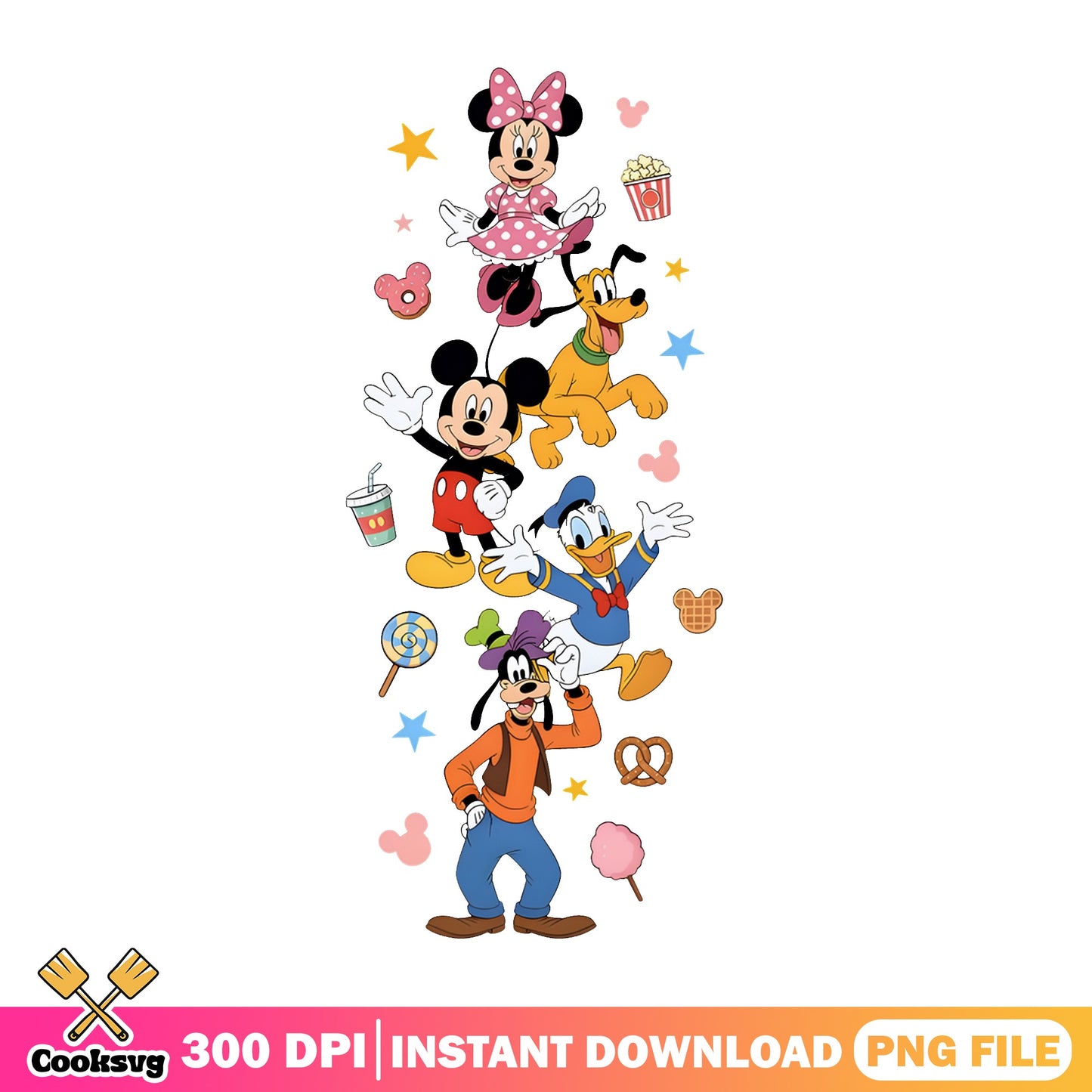 Mickey And Friends Disney Snacks PNG, Disney Trip PNG, Mickey Mouse PNG
