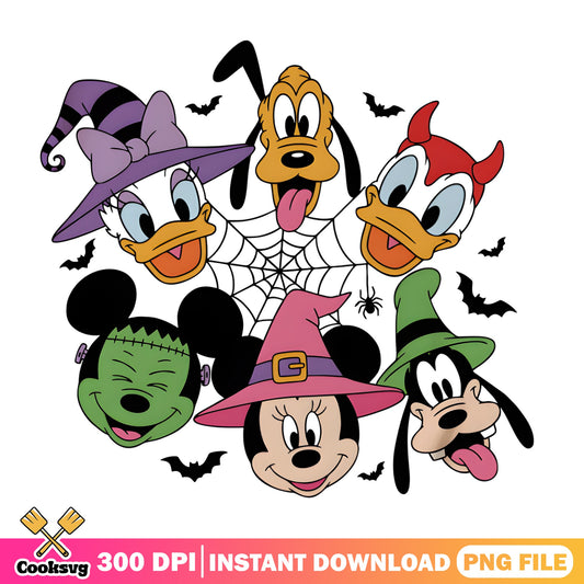 Mickey And Friends Halloween PNG, Disney Halloween PNG, Spooky Mickey PNG