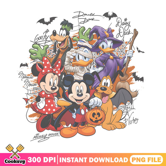 Mickey And Friends Halloween PNG, Disney Halloween PNG, Trick Or Treat PNG