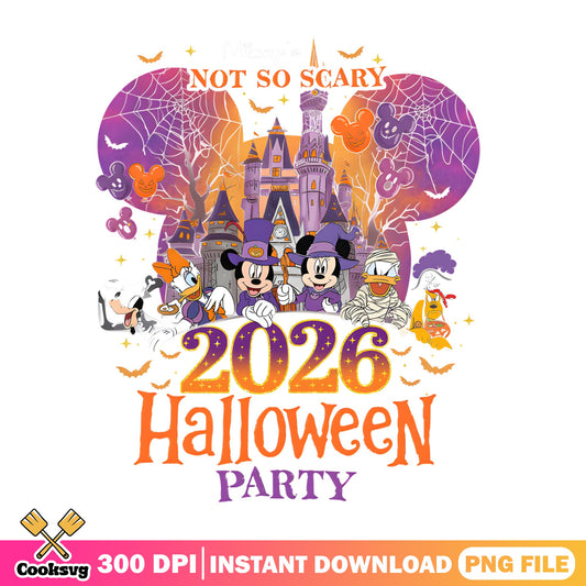 Mickey Halloween Party 2026 PNG, Disney Halloween PNG, Not So Scary PNG