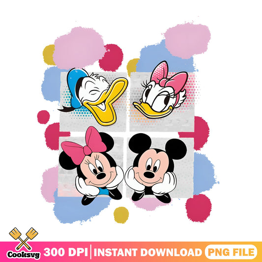Mickey Minnie Donald Daisy Disney PNG, Disney Friends PNG, Disney PNG