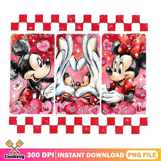 Mickey Minnie Mouse Valentine PNG, Disney Valentine PNG, Love PNG