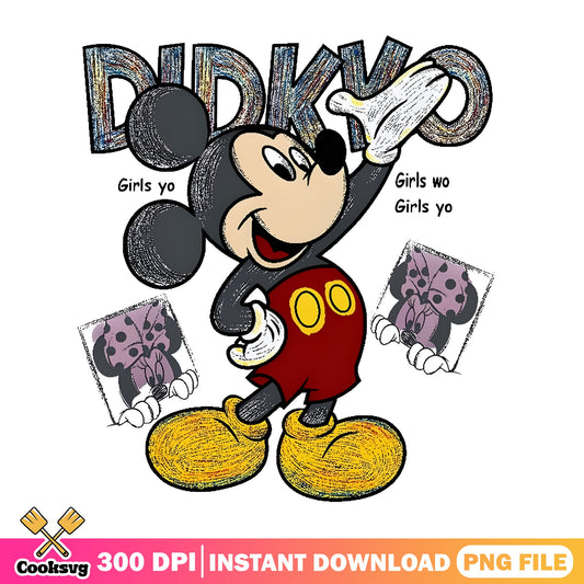 Mickey Mouse Dorkyo PNG, Disney Mickey Minnie PNG, Funny Disney PNG