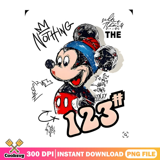 Mickey Mouse Graffiti Street Art PNG, Disney Birthday PNG, Mickey PNG