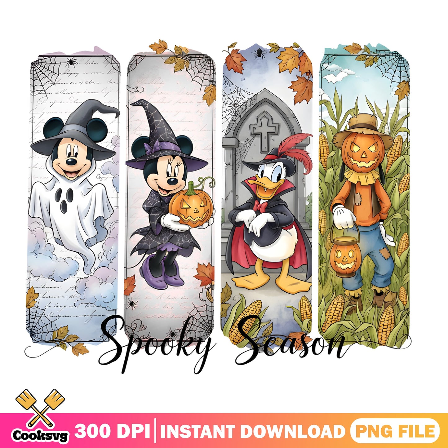 Mickey Mouse Halloween Bookmark PNG, Spooky Season PNG, Disney PNG