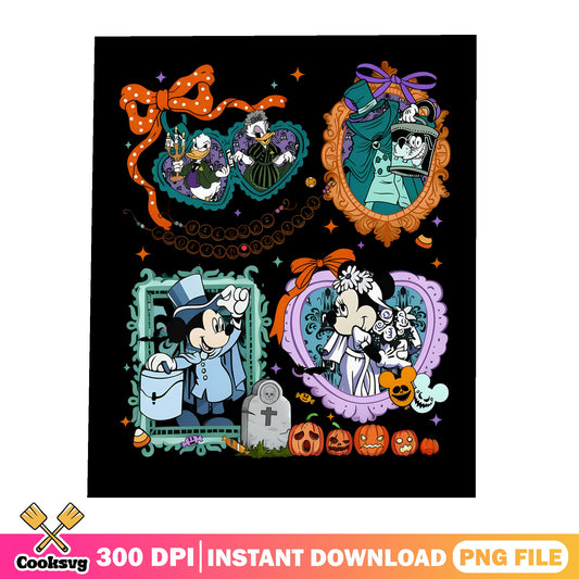 Mickey Mouse Halloween Haunted Mansion PNG, Disney PNG, Halloween PNG