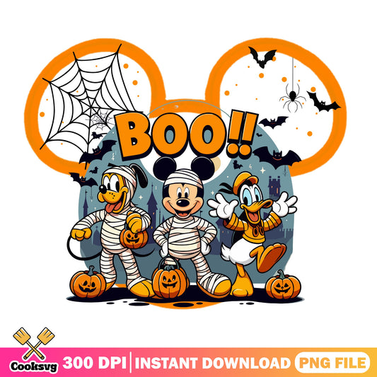 Mickey Mouse Halloween PNG, Disney Halloween PNG, Boo Mickey PNG