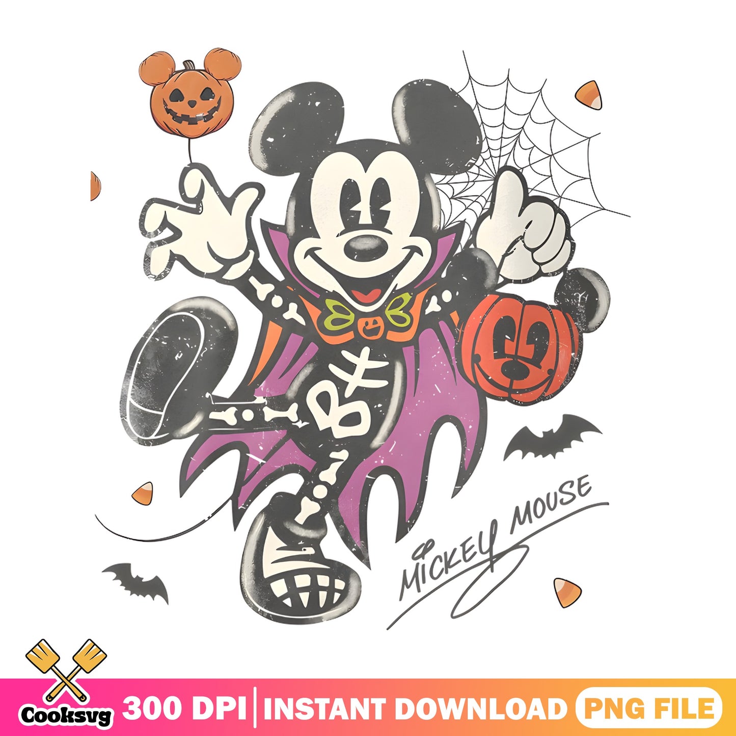 Mickey Mouse Halloween PNG, Disney Halloween PNG, Spooky Mickey PNG