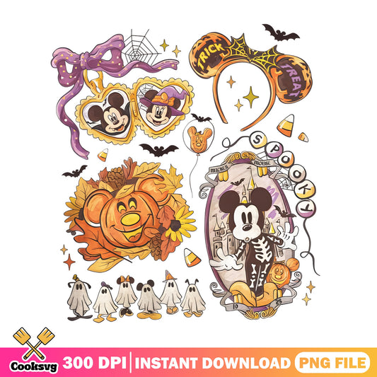 Mickey Mouse Halloween PNG, Disney Spooky Season PNG, Trick Or Treat PNG