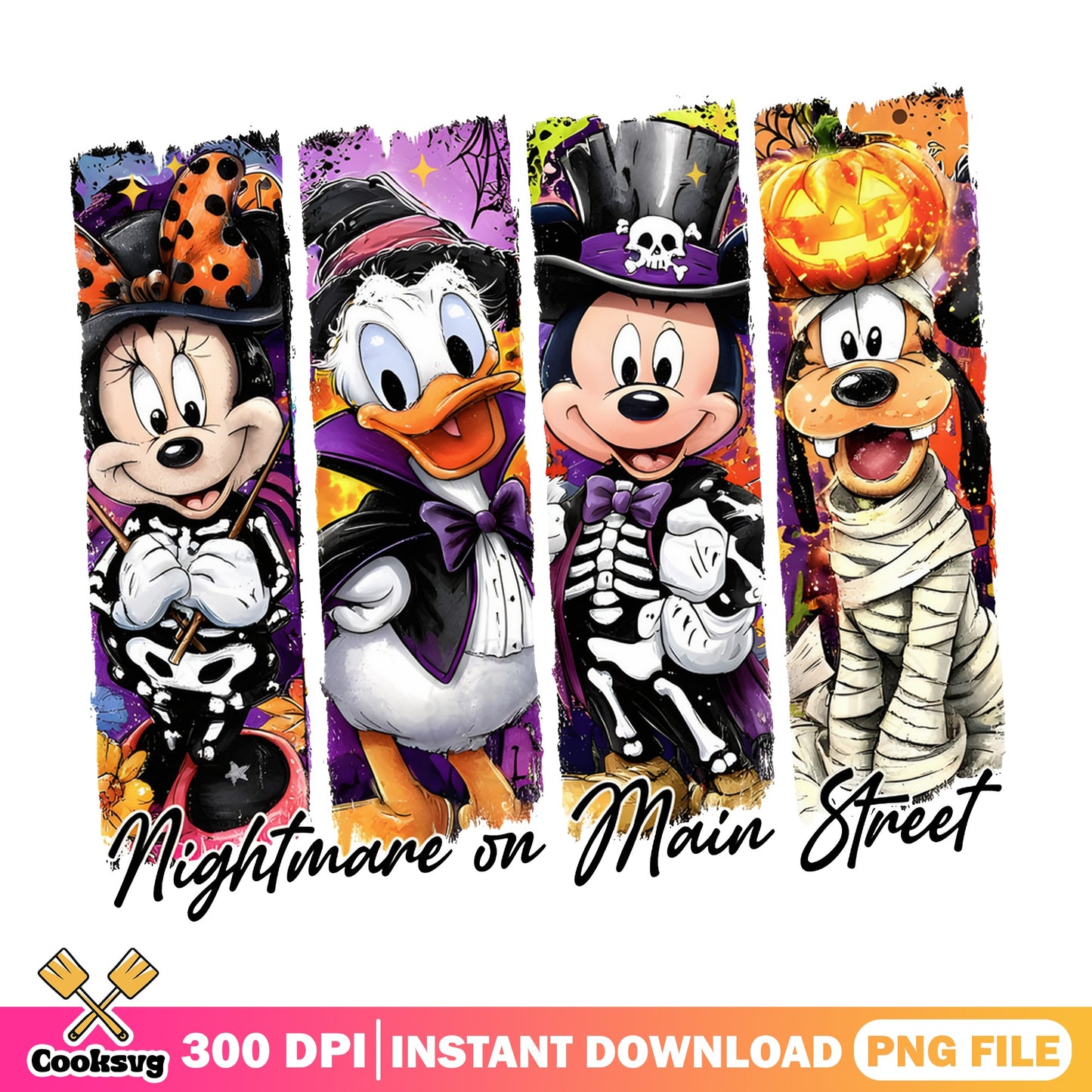 Mickey Mouse Halloween PNG, Nightmare On Main Street PNG, Disney Halloween PNG
