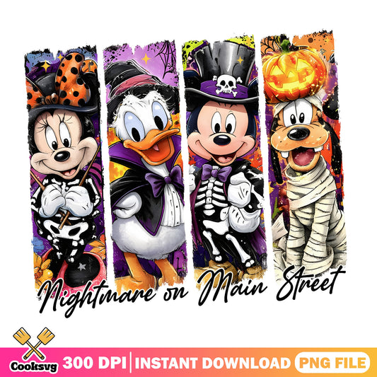 Mickey Mouse Halloween PNG, Nightmare On Main Street PNG, Disney Halloween PNG