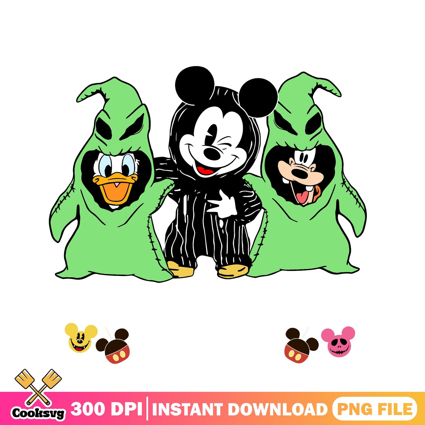 Mickey Mouse Halloween PNG, Oogie Boogie Disney PNG, Horror PNG